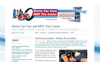 Sierra Car Care Blog Sample Design